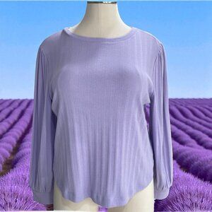 ON 34TH Lavender Long‎ Sleeve Blouse XXL Soft Girl Coquette Cottagecore